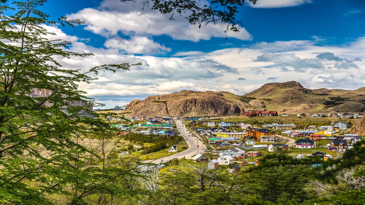 Vista del pueblo de El Chaltén